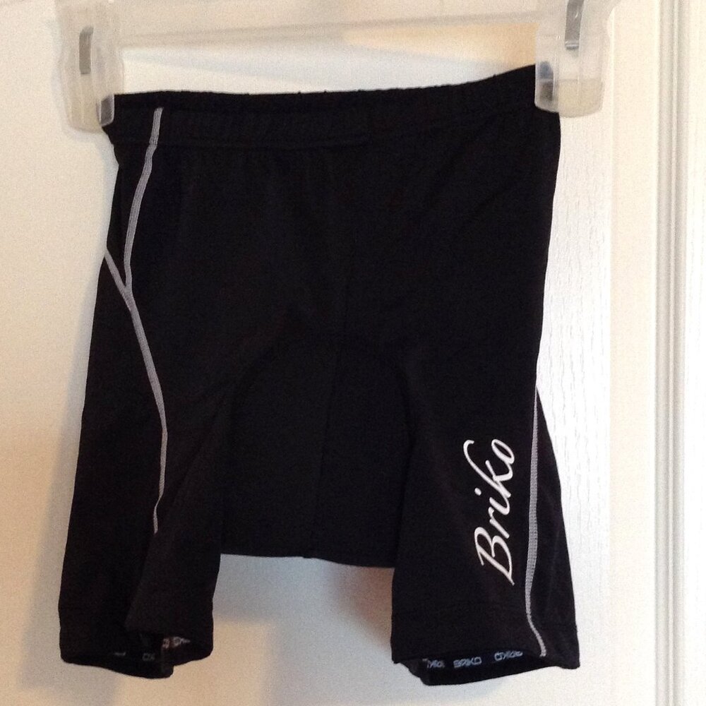 Briko Black Padded Cycling Shorts Bicycle Activewear Bike Riding Activewear